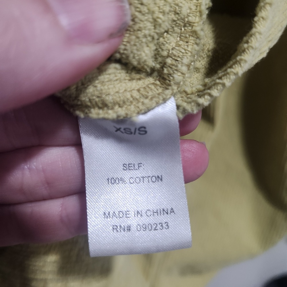 LA Hearts Corduroy Shacket‎ XS/S Chartreuse Green Colorblock Button Jacket - Picture 10 of 13